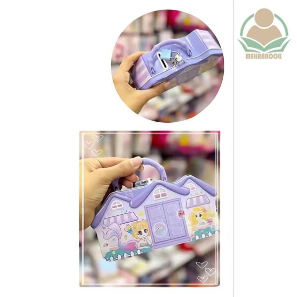 قلک فلزی قفل دار طرح خانه