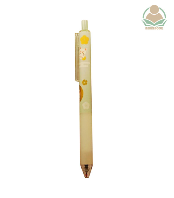 خودکار فشاری فانتزی(طرح سبز کم رنگ)